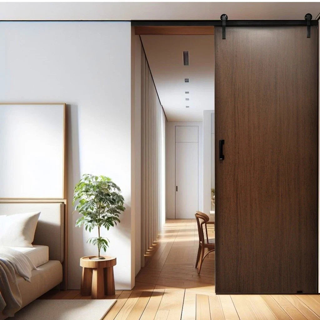 Porta de Madeira Celeiro Sobrepor MGM | Melamínica MDF Ultra - 215x90cm ou 80cm